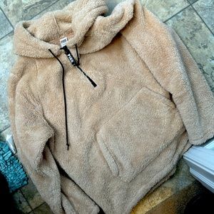 3/4 zip fleece pullover “pink”